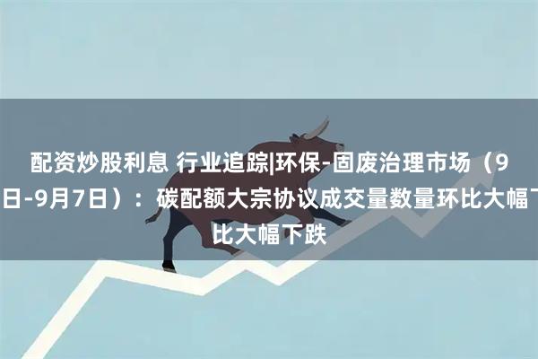 配资炒股利息 行业追踪|环保-固废治理市场（9月1日-9月7日）：碳配额大宗协议成交量数量环比大幅下跌